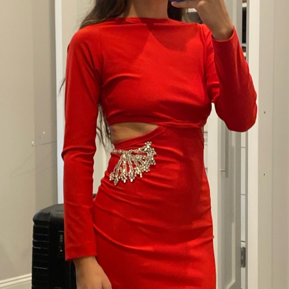 Azzi & Osta red midi dress